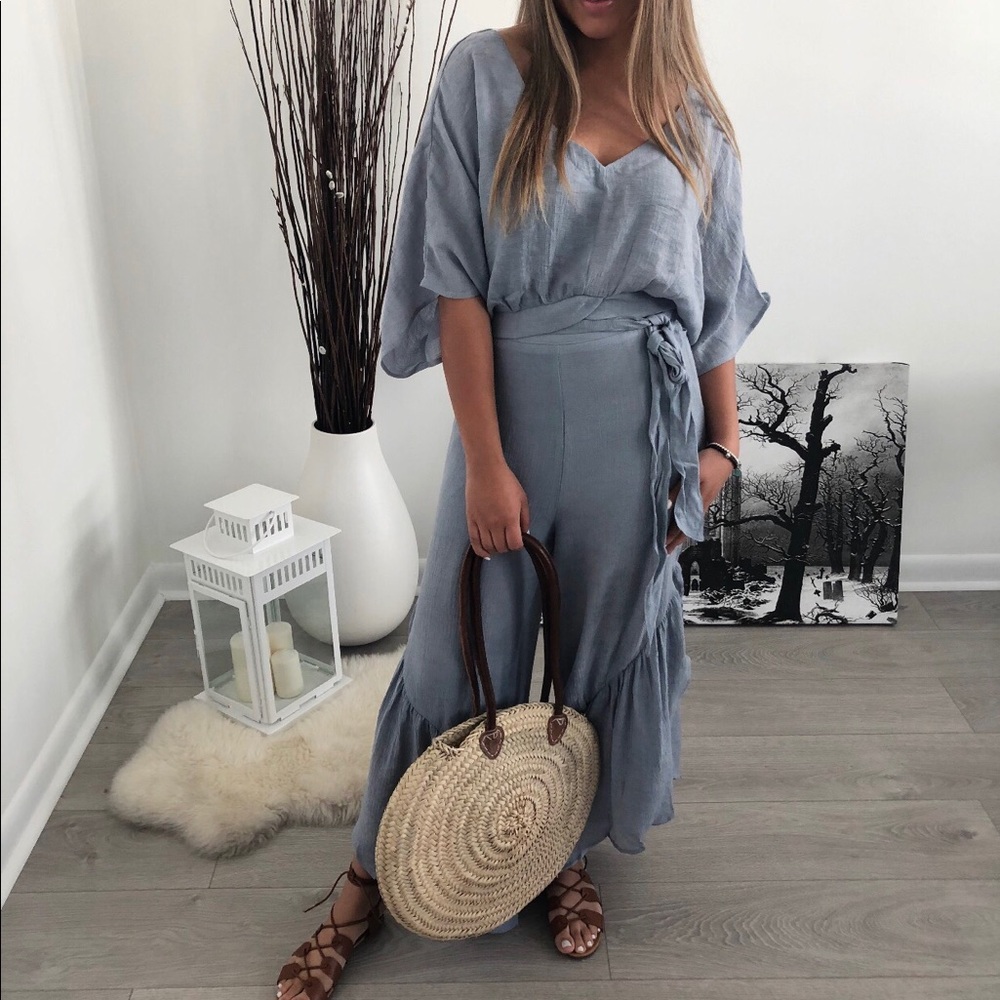 Ruffle pants and top set